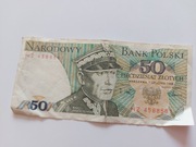 Banknot - 50 zł. K.ŚWIERCZEWSKI 1988r,seria HZ