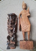Rzeźba, koromandel "Garuda i Krishna.Bali ca 1960 bdb  oraz druga teak .