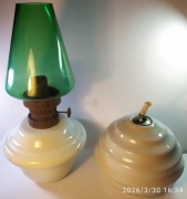 dwie lampy porcelanowe olejowe naftowe 