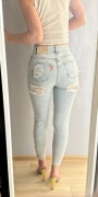 MissDenim Jeans / Butt Rip Marmo Zip Leg Jeans , rozm. XS