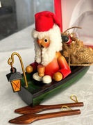 Niemcy palacz fajki Święty Mikołaj  łodzi figurka drewniana Schulte Raucher