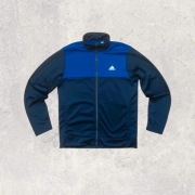 Adidas bluza sportowa na suwak granatowo niebieska L