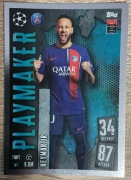 Topps Match Attax 23 KARTA PLAYMAKER NEYMAR JR