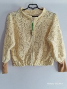 Kurtka typu bomberka w odcieniu ecru/jasnego beżu HANDMADE 