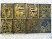 Religia 4 Cnoty Główne Piękny kpl.  Niespotykane plakiety