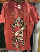 Ed Hardy Tshirt krótki rękaw czerwony unikatowy