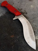 Kukri Merbau Nóż Ręcznie Robiony Custom Knifemaking 