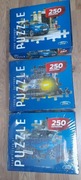 Puzzle trzy pudełka po 250 elementów 