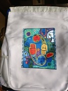 Plecak mały z materiału 