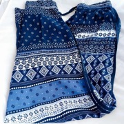 Haremki alladynki spodnie C&A rozmiar 36 niebieskie granatowe wzory wiskoza