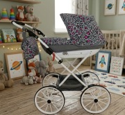 Wózek Dla Lalek Głęboki Duży Składany Premium Pościel gratis