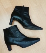 Skórzane botki Gabor na suwak, rozmiar 41.