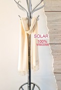 Szal damski Solar, kremowy/wanilia, 100% wiskoza