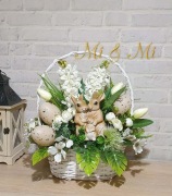 Stroik wielkanocny, koszyczek, zając, do domu, na cmentarz