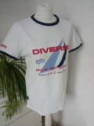 Diverse męska koszulka biała t-shirt z nadrukiem r M