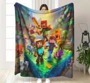 Nowy duży mięciutki koc Minecraft 150x200 cm