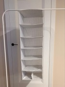 Organizer/wieszak na ubrania STUK, 7 półek, biały/szary, 30x30x90 cm