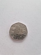Moneta Wielka Brytania 2018 50 pence Paddington - St Pancras 