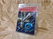 Zawór kombinowany 1/2" z przyłączami 3/8" oraz 3/4"