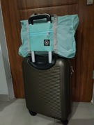 Torba podręczna na walizkę turkusowa