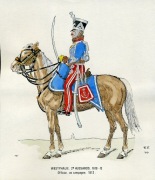 Oficer 2. phuz. Królestwa Westfalii - R.Forthoffer - akwarela R.Morawskiego