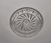 Duża kryształowa popielniczka 19 x 5 cm PRL