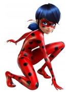 YIIJA PRZEBRANIE kostium BIEDRONKA Miraculous strój karnawał 6-8 lat