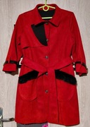 Śliczny elegancki Żakiet płaszczyk wdzianko bordowe M