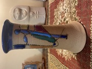 CERAMICZNY SZKLIWIONY DESIGNERSKI WAZON HAND MADE