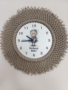 Zegar makrama handmade.