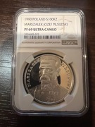 100000 zł Marszałek Józef Piłsudski Mały TRYPTYK NGC PF69 ULTRA CAMEO: