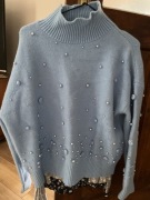 Niebieski sweter Zara rozmiar S