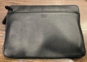 Tobra, aktówka czarna skórzana Ochnik, na dokumenty lub małego laptopa