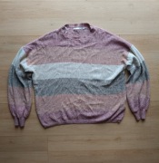 Sweter Only M w paski miękki kolorowy ściągacze casual