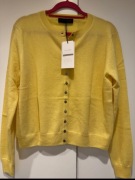 Zara żółty sweter kardigan z kaszmiru kaszmir L