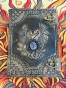 Notes dziennik szkicownik skórzany smok dragons kamień lapis wicca grymaur