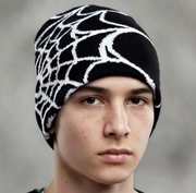 Czapka Beanie z Motywem Pajęczyny – Uniseks