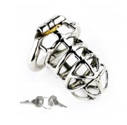 Stalowy Pas cnoty Chastity cage klatka na penisa oring 51mm