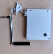 Zwijacz Portos biały z korbą, linką i przelotką na linkę