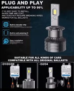2x BARDZO MOCNE ŻARNIKI LED D1S 6000K 35W CANBUS HID D-SERIES
