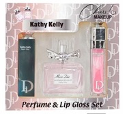 Pomadka błyszczyk perfumy zestaw 