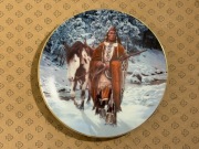 INDIANIE Talerz ozdobny porcelanowy Indianin 