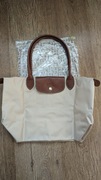 Torebka Longchamp Le Pliage rozmiar M kremowa