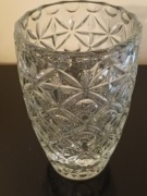 Wazon szklany Karo Huta Hortensja ,PRL