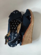 Sandałki Damskie Koturny Espadryle Nowe 37 Materiał Esmara