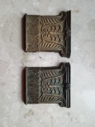 DWIE aplikacje brąz pocz. XIXw. Głowice pilastrów. Świetna jakość 