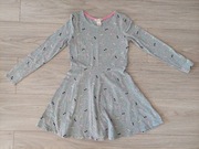 H&M Sukienka szara w kokardki 134/140