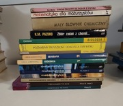 Mały słownik chemiczny i różne podręczniki liceum,  technikum 