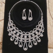 Kolia naszyjnik i klipsy studniówka sylwester zestaw biżuterii