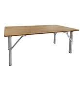 Stół składany solidny bambusowy - 100 x 55 x 40 cm